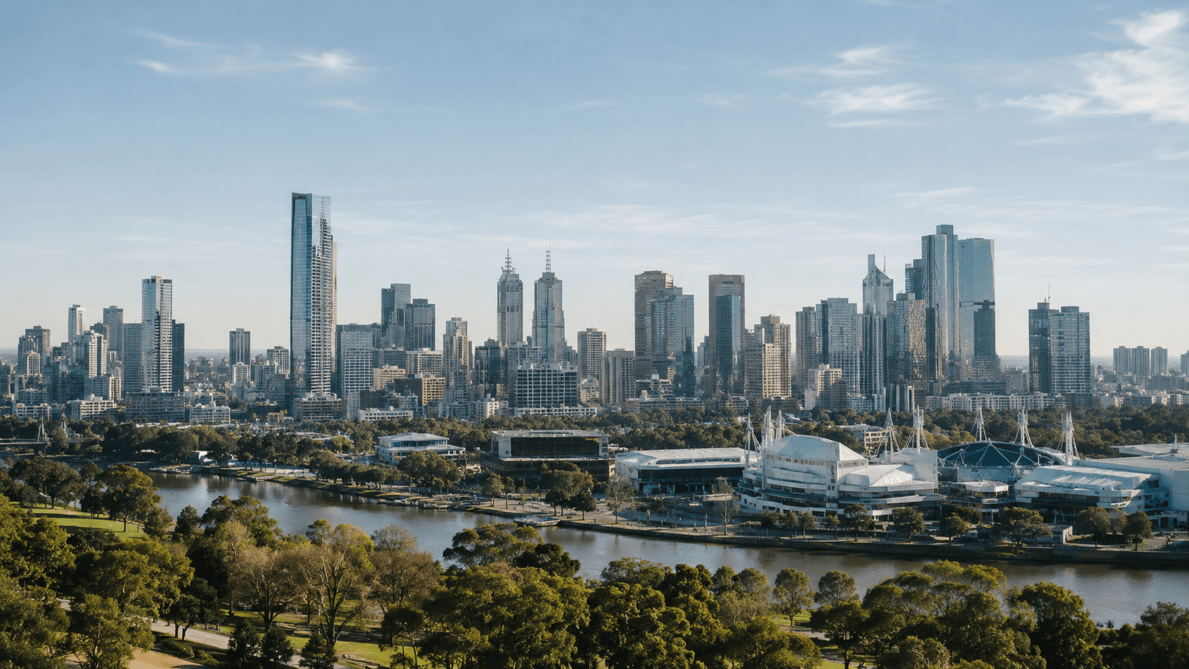 Melbourne CBD skyline near 333 Collins Street